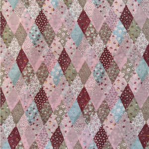 Vintage Pink Calico Cheater Cloth Style Fabric, Floral Patchwork Fabric 44" BTY